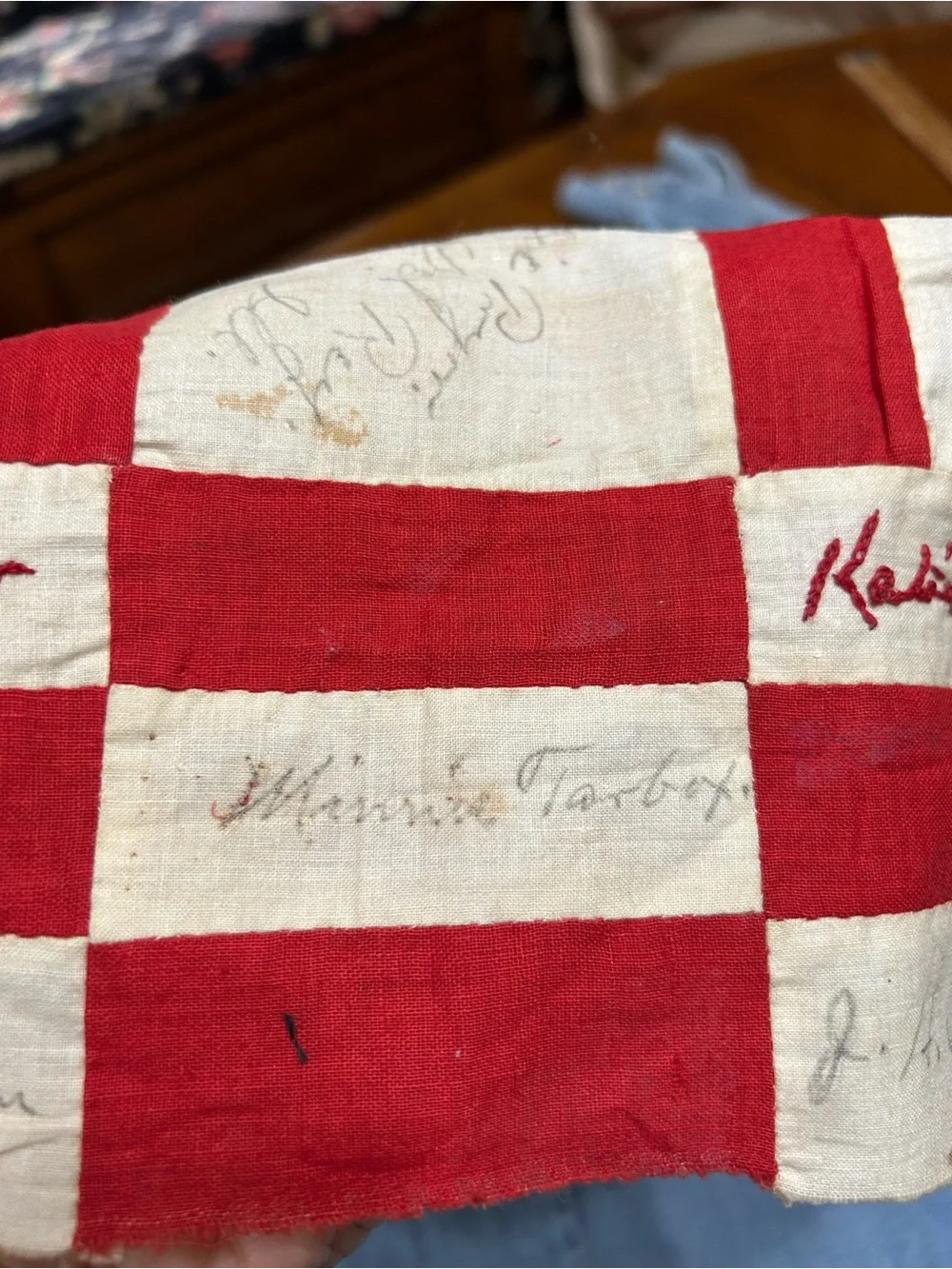 Wonderful 1895 signature quilt square